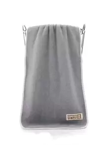 1 pieza Toalla de baño con parche de letra para decoración del hogar, baño, regreso a la escuela, salón de belleza, hotel, deportes, artículos esenciales del hogar, toalla, cuidado de la piel