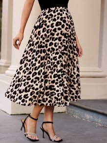 SHEIN Maternity Leopard Print Skirt - Multicolor - View 5
