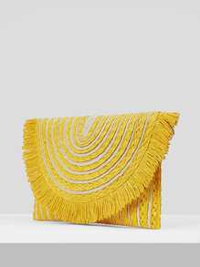 SHEIN SXY ly hợp Hem thô Khối Màu Kỳ nghỉ - Màu vàng - Xem 7