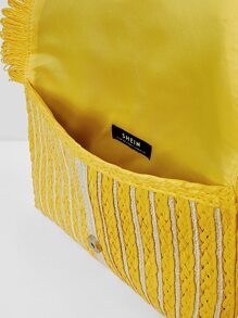 SHEIN SXY ly hợp Hem thô Khối Màu Kỳ nghỉ - Màu vàng - Xem 10