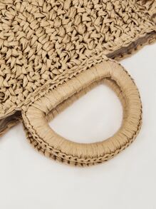 SHEIN SXY Tassel Teenagers Handbag, Wicker Bag