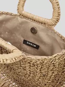 SHEIN SXY Tassel Teenagers Handbag, Wicker Bag
