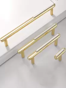 1入組極簡風格抽屜把手 - 金色 - 查看 1