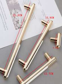 1入組極簡風格抽屜把手 - 金色 - 查看 7