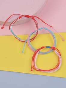 Chicas 3 piezas Pulsera de color combinado - Multicolor - Ver 1