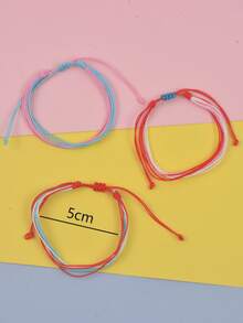 Chicas 3 piezas Pulsera de color combinado - Multicolor - Ver 3