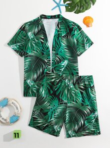 Tropical Druck Strand Badeanzug Für Tween Junge