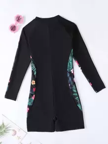 Boho Tropisch Meisjes uit één stuk Rits