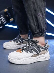 Hombres Zapatillas deportivas de color combinado con cordón delantero