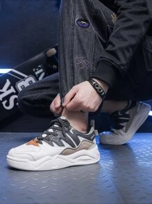 Hombres Zapatillas deportivas de color combinado con cordón delantero