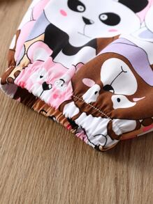 Baby Allover Cartoon Graphic Trousers - Multicolor - View 5