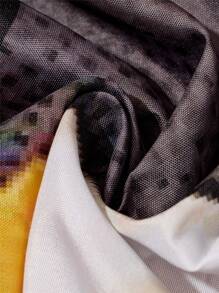 THE BIG BANG THEORY X SHEIN Tapiz con estampado de letra y figura - Multicolor - Ver 5