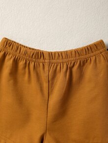 男嬰熊和字母圖案T恤和短褲 - 彩色 - 查看 5