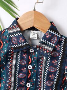 Đứa bé trai Paisley và In Geo Áo sơ mi & Quần short Without Tee - Nhiều màu - Xem 3