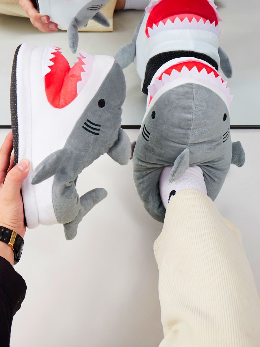 男士鯊魚設計趣味拖鞋