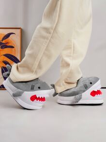 男士鯊魚設計趣味拖鞋