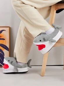 男士鯊魚設計趣味拖鞋