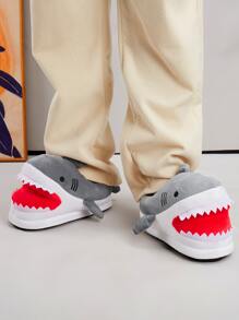 男士鯊魚設計趣味拖鞋