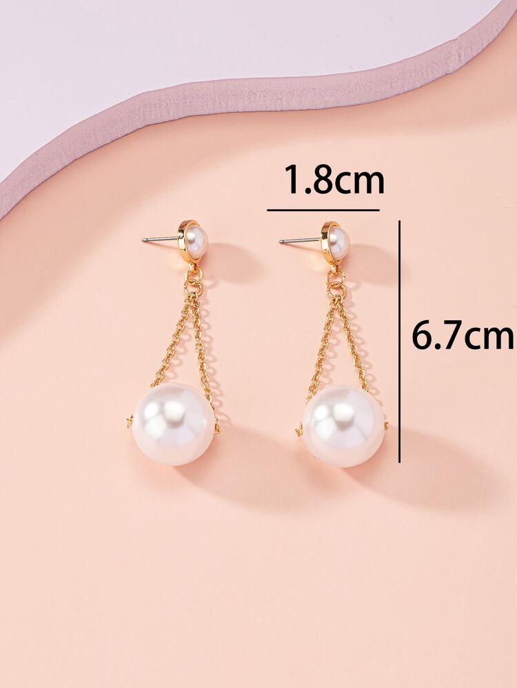 珍珠耳墜 - 彩色 - 查看 4