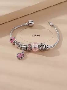 Vòng tay trang trí hoa & rhinestone - Bạc - Xem 5