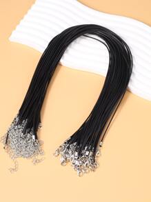 Bộ 50 Chuỗi Dây Sáp Tối Giản Phụ Kiện Làm Vòng Cổ Tự Làm Trang Sức Làm - màu đen - Xem 2