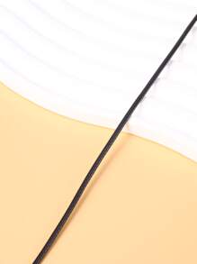 100入組打蠟燈芯絨鏈條DIY首飾配件DIY首飾製作 - 黑色 - 查看 5