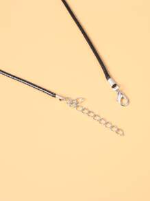 100入組打蠟燈芯絨鏈條DIY首飾配件DIY首飾製作 - 黑色 - 查看 3