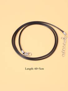 100入組打蠟燈芯絨鏈條DIY首飾配件DIY首飾製作 - 黑色 - 查看 6