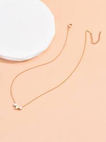 1 chiếc vòng cổ bằng thép không gỉ hình trái tim dễ thương, quà tặng lãng mạn tự làm, trang trí. - Nhiều màu - Xem 3