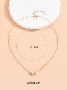 1 chiếc vòng cổ bằng thép không gỉ hình trái tim dễ thương, quà tặng lãng mạn tự làm, trang trí. - Nhiều màu - Xem 4