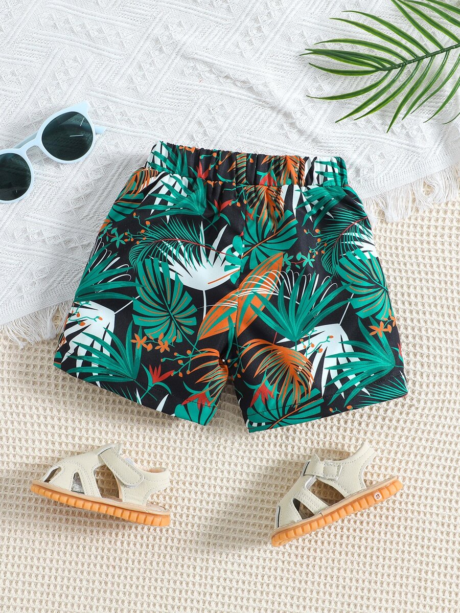 男嬰熱帶圖案短褲 - 彩色 - 查看 1