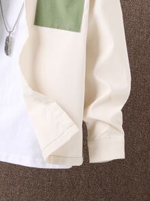 SHEIN Boys Colourblock Dual Pocket Shirt Without Tee - Multicolor - View 4