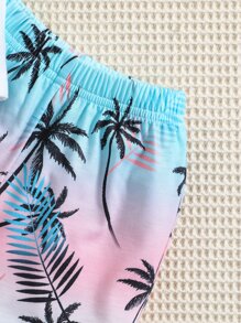 Baby Boy Coconut Tree Print Tank Top & Shorts - Multicolor - View 5