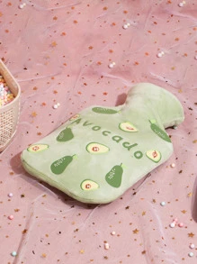 1pc Avocado & Letter Graphic Hot Water Bag - Multicolor - View 2