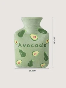 1pc Avocado & Letter Graphic Hot Water Bag - Multicolor - View 3