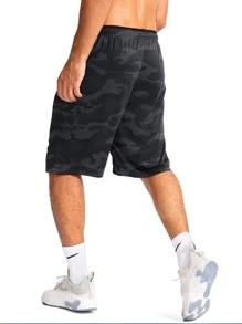 G Gradual Men Camo Print Drawstring Waist Sports Shorts - Multicolor - View 2