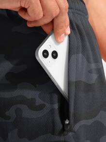 G Gradual Men Camo Print Drawstring Waist Sports Shorts - Multicolor - View 6