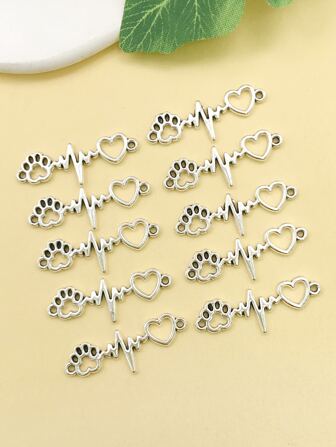 10入組心跳和爪子DIY連接器