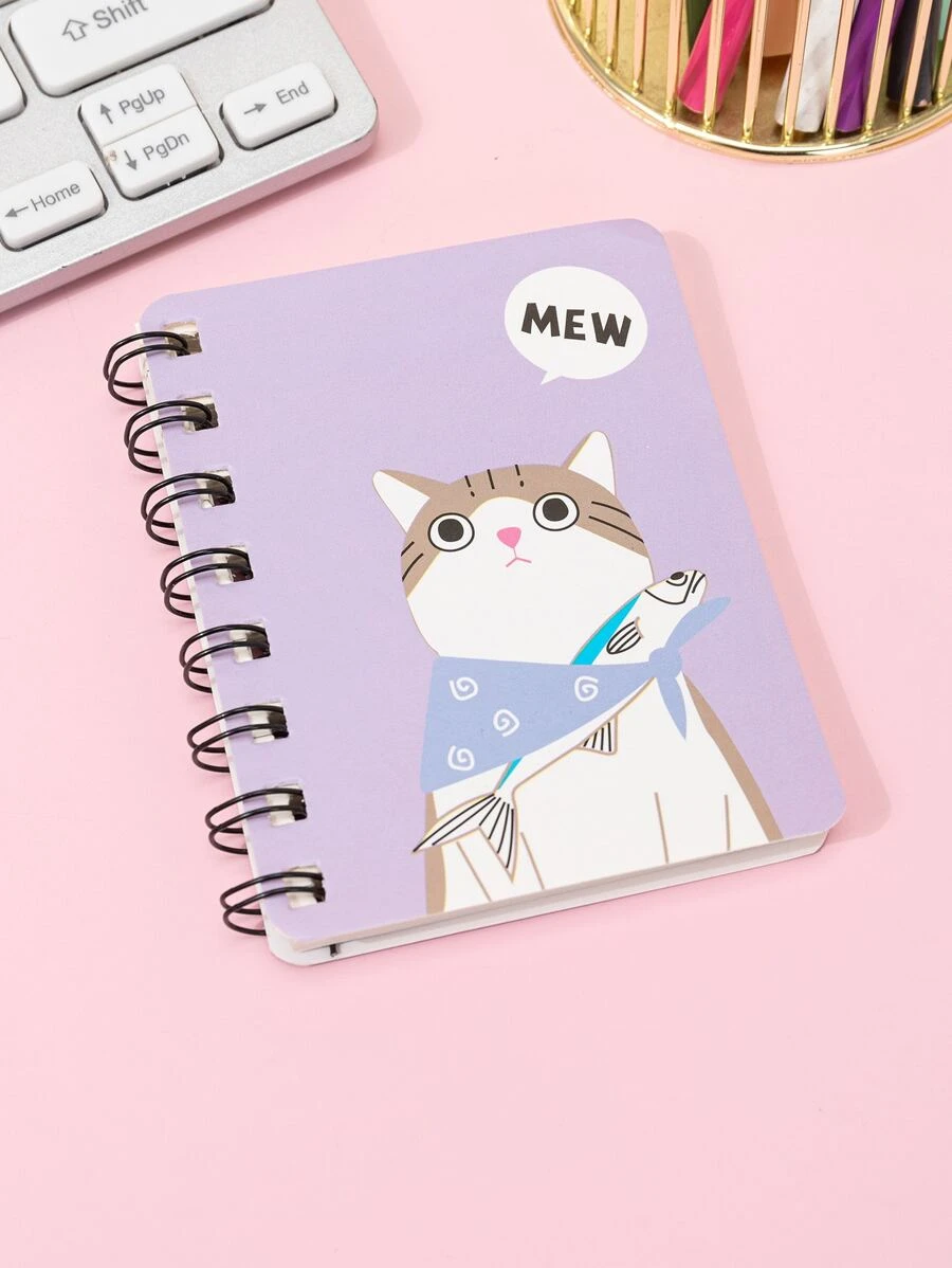 1入組卡通貓樣式便簽簿 - 彩色 - 查看 1