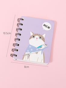 1入組卡通貓樣式便簽簿 - 彩色 - 查看 4