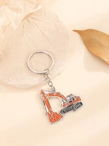 挖掘機吊墜鑰匙圈 - 銀色 - 查看 2