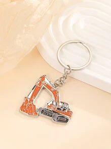 挖掘機吊墜鑰匙圈 - 銀色 - 查看 3