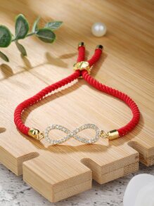 Cubic Zirconia Infinity Decor Bracelet