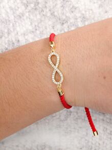 Cubic Zirconia Infinity Decor Bracelet