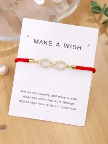 Cubic Zirconia Infinity Decor Bracelet