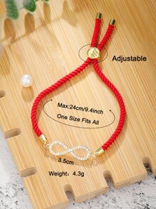 Cubic Zirconia Infinity Decor Bracelet