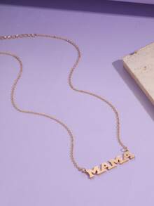 Letter Charm Necklace - Yellow Gold - View 1