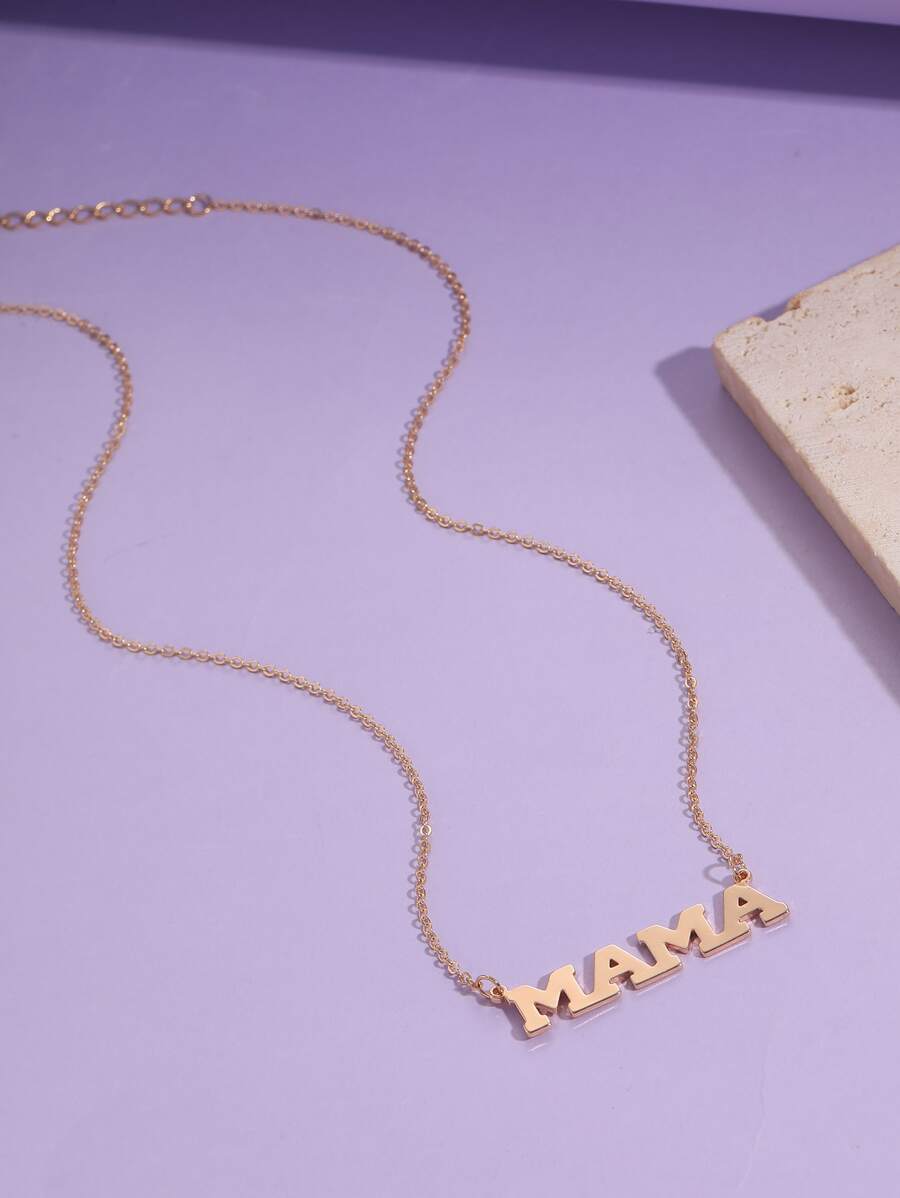 Letter Charm Necklace - Yellow Gold - View 1