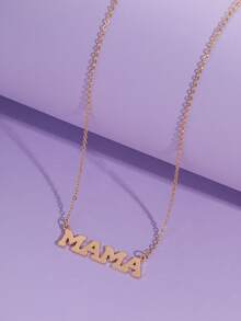 Letter Charm Necklace - Yellow Gold - View 2