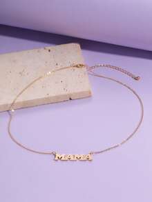 Letter Charm Necklace - Yellow Gold - View 3